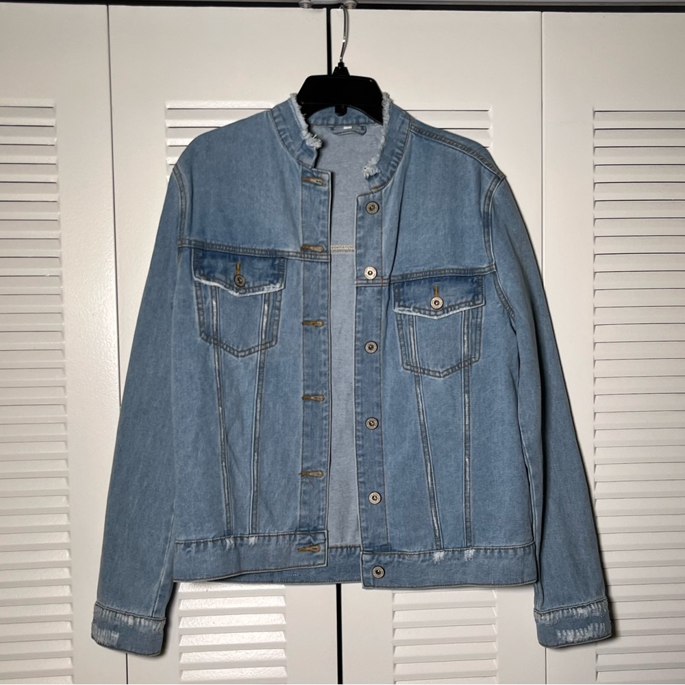 Umgee Distressed Denim Jacket | Size M
